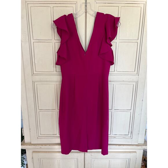 Amanda Uprichard size P / XS dark pink midi dress - Picture 4 of 6
